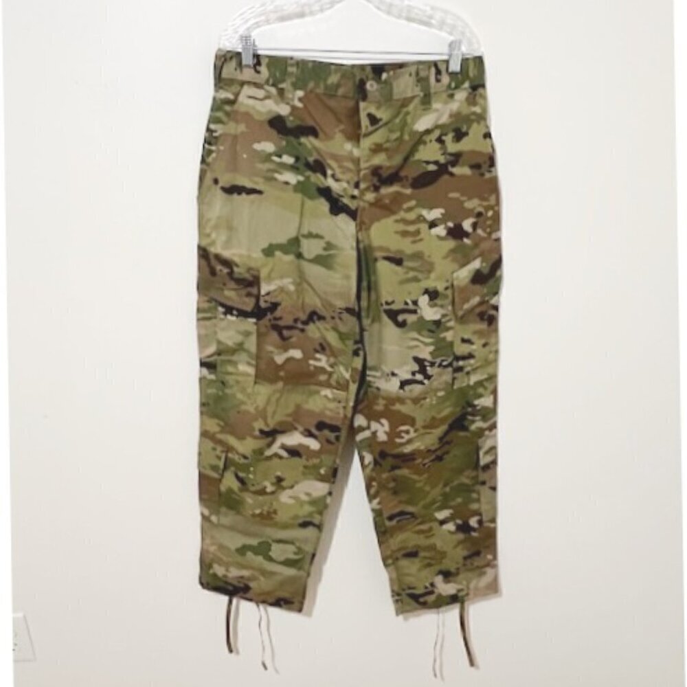 Insect Shield Army Combat Uniform Trousers Camo Cargo Pants Size Medium Short